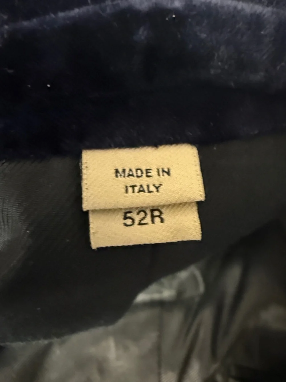 Burberry London Velvet Blazer Navy Blue Made in Italy 52R